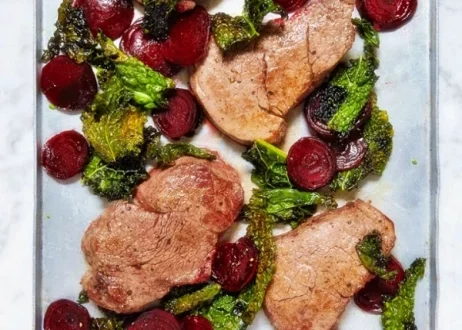 steak à la poêle betteraves chou frisé