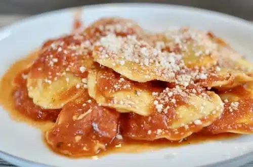 recette Raviolis maison avec une fine sauce tomate