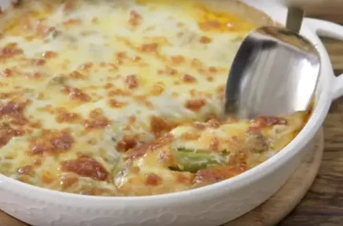 gratin poulet brocoli champignons
