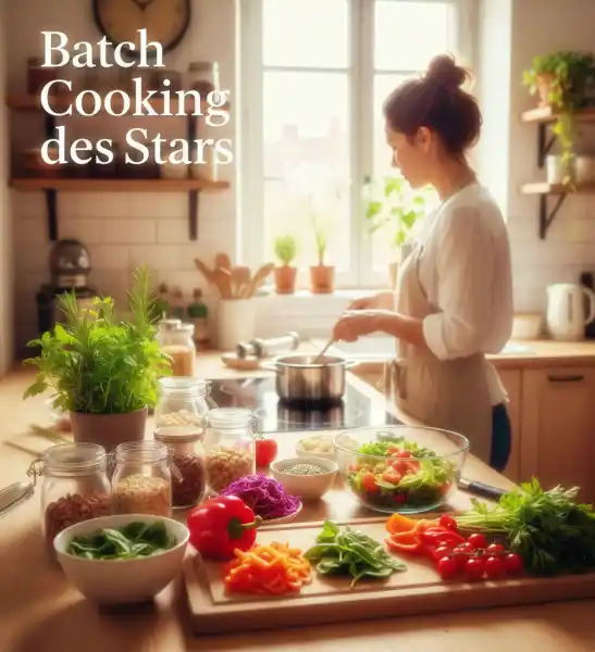 batch cooking en famille préparation repas sains pour la semaine